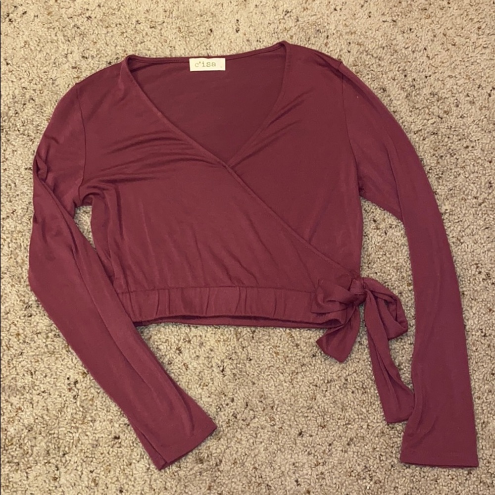 Long sleeve crop top